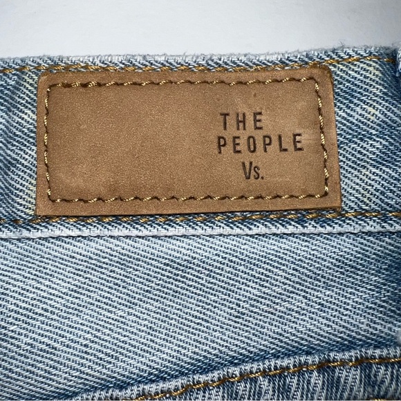The People Vs Distressed High Rise Cropped Jeans Sz 8 - Picture 10 of 14